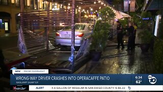 Driver arrested after car slams into restaurant's patio