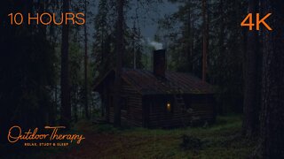 THUNDERSTORM in the FOREST | 10 HOURS of Thunder & Rain Sounds for SLEEPING | Cabin Ambience