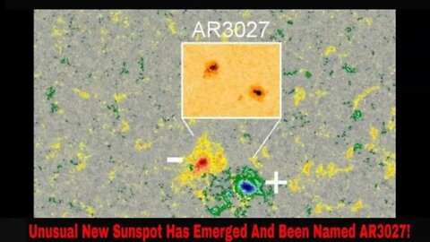 An Unusual Sunspot Emerged And Was Named On Our Star AR3027!