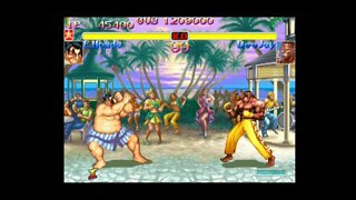 Hyper Street Fighter 2 AI Nerf (PS2) - E. Honda (Normal) - Hardest - No Continues