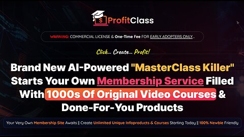 ProfitClass Review | Brand New AI-Powered "MasterClass Killer"