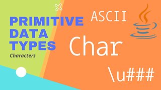 Primitive Data Types (Characters)