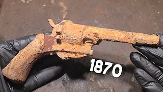 Restoration of a Franco-Prussian War revolver found underwater)