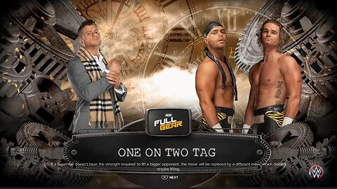 AEW Full Gear 2023 MJF vs The Gunns 2-on-1 handicap match for the ROH World Tag Team Championship