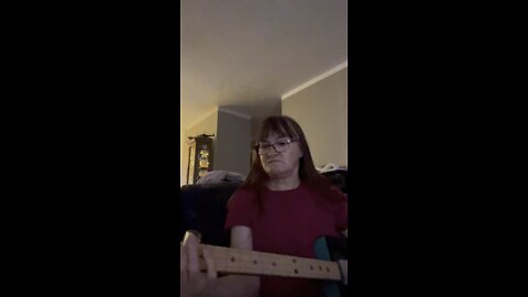 Playing my cigar box guitar