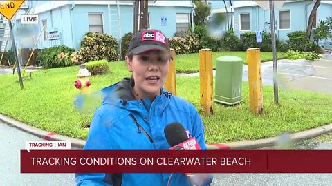 Vanessa Araiza in Clearwater Beach | Winds are picking up and branches are down in Clearwater Beach.