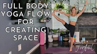 Full Body Yoga Flow for Creating Space Joyfully | Yoga with Stephanie