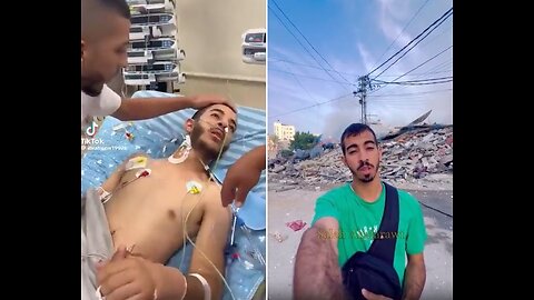 Hamas Crisis Actor, Day-1: dying in Hospital, Day-2: alive and well, and protesting in streets