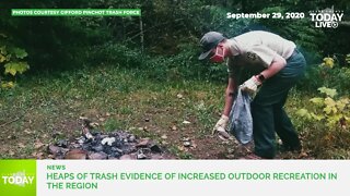 Heaps of trash evidence of increased outdoor recreation in the region