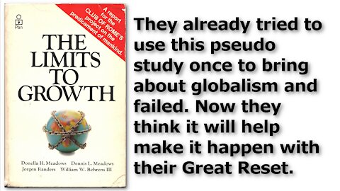 To Sell the Great Reset Globalists Have Dusted Off Their MIT/Club of Rome Societal Collapse Study