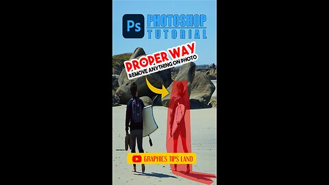 The Proper Way to Remove Anything on Photo | Photoshop Shorts #photoshoptutorial #graphicstipsland