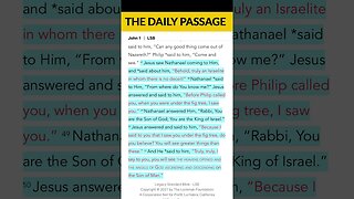 Pursuing Jesus Through His Word: Join THE DAILY PASSAGE | John 1:47-51 | #shorts #bible #Jesus