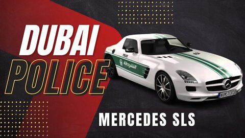 DUBAI POLICE MERCEDES SLS EM MINIATURA