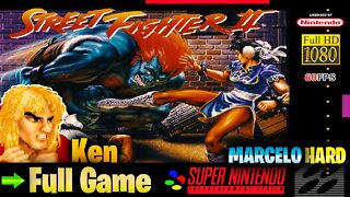 Street Fighter II: The World Warrior: Ken - Super Nintendo (Full Game Walkthrough)