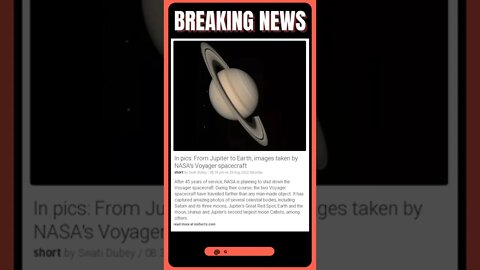 Live News: In pics: From Jupiter to Earth, images taken by NASA's Voyager spacecraft #shorts #news