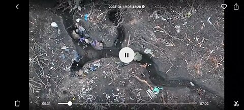 Russian soldier shoot’s down a Ukrainian drone