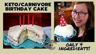 Carnivore Birthday Cake | Zero Carb Egg White Cake 4 Ingredients! | Keto and Low Carb