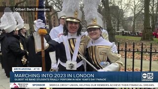 Gilbert students march in New Year's London parade