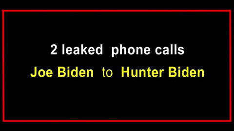 2 Leaked phone Calls: Joe Biden to Hunter Biden.