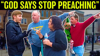 "Christians" Go CRAZY on Street Preacher at Christmas Parade