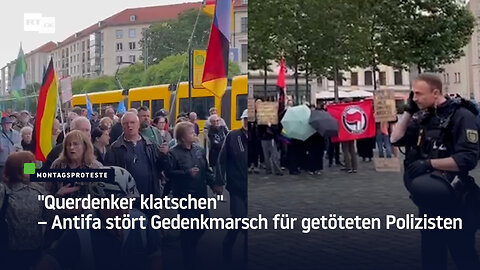 "Querdenker klatschen" – Antifa stört Gedenkmarsch für getöteten Polizisten