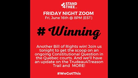 Bill Win - Stand4THEE Friday Night Zoom June 16 2023