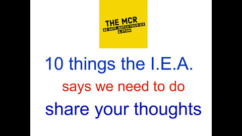 10 things the IEA wants you to do.