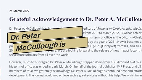 Dr. Peter McCullough is Being Progressively Stripped of His Medical Credentials