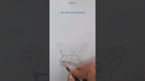 Butterfly Easy Pencil Drawing Tutorial Shorts-3 #shortsvideo #shorts