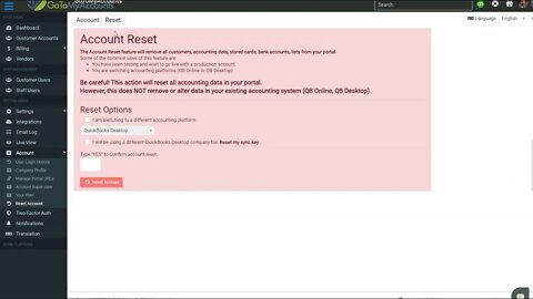 Portal Account Reset and/or Switch Platforms