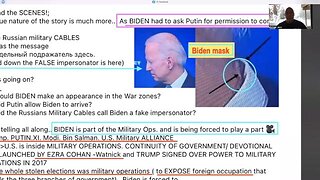Masked Biden imposter allowed to enter Ukraine by Russian military allied with Trump.