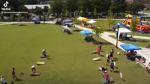 Peach State Cornhole Tournament and EasterSeals filmed with the DJI Mini Se