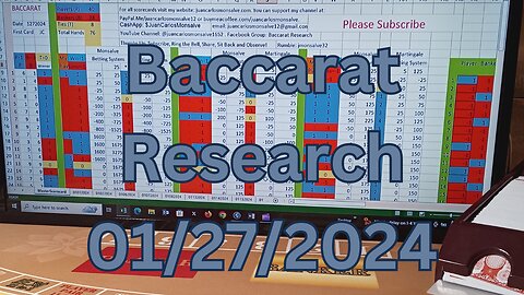 Baccarat Play 01272024: 3 Strategies, 2 Bankroll Management Each. Baccarat Research.