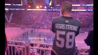 Vegas Golden Knights honor first responders, 1 October victims