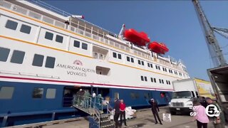 First cruise ship of the 2023 Great Lakes season docks in Cleveland