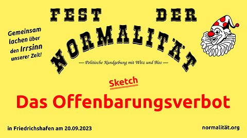 Sketch: Das Offenbarungsverbot - aufgeführt in Friedrichshafen am 20.09.2023