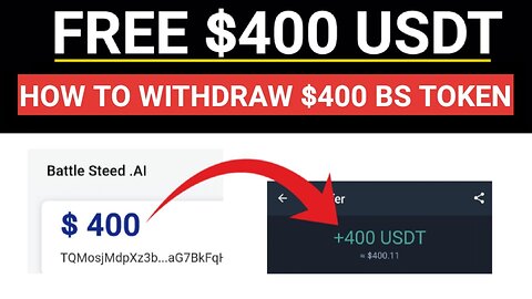 How To Withdraw Free $400 BS Token Update