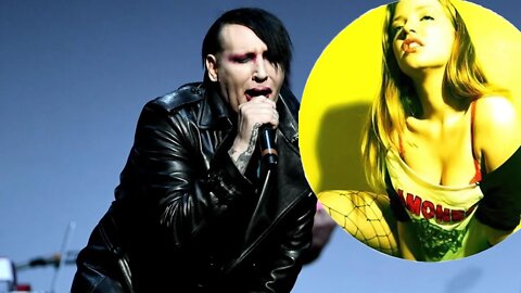 Defending Marilyn Manson with his friend Vana McCreary