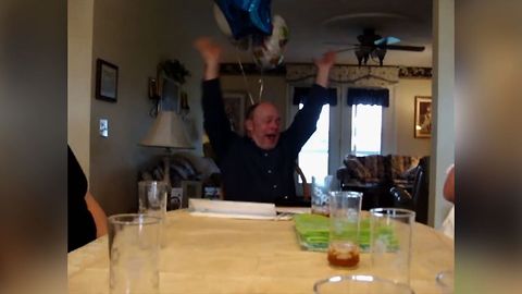Soon To Be Grandpa Get's Birthday Surprise