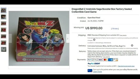 Interesting Dead Card Games Sales on eBay #5: June 2022