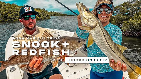Anna Maria Inshore Snook + Redfish Fishing with Hookd on Chelz