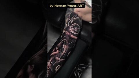 Stunning Work By Hernan Yepes ART #shorts #tattoos #inked #youtubeshorts