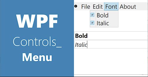 WPF Controls | 17- Menu | HD | WPF Tutorial
