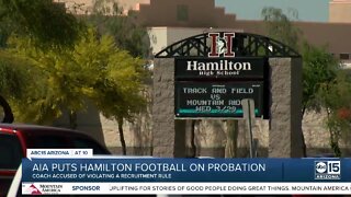 Hamilton Football program placed on probation by AIA for recruiting violation