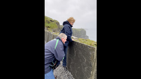 ☘️ Tom’s Handler Retrieves His Hat from the Cliffs of Mohr ☘️