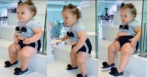 Cute chubby baby- Funny video