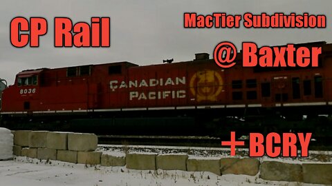 CP Mactier Sub @ Baxter for 9812N with 8119 and 8036. Also Barrie Collingwood Railway yard