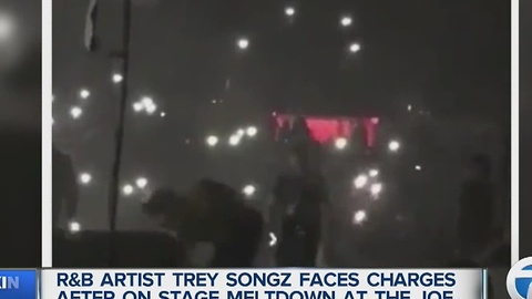 Singer Trey Songz facing assault charges after meltdown at the Joe Louis Arena