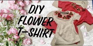 DIY FLOWER T-SHIRT