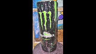 Glowing Monster Energy Resin tumbler